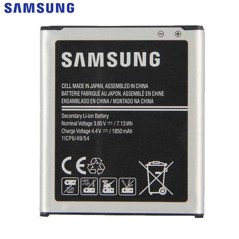 Samsung Original EB-BJ100CBE Battery For Samsung Galaxy J1 j100 J100H J100FN J100M EB-BJ100BBE Replacement Phone Battery 1850mAh