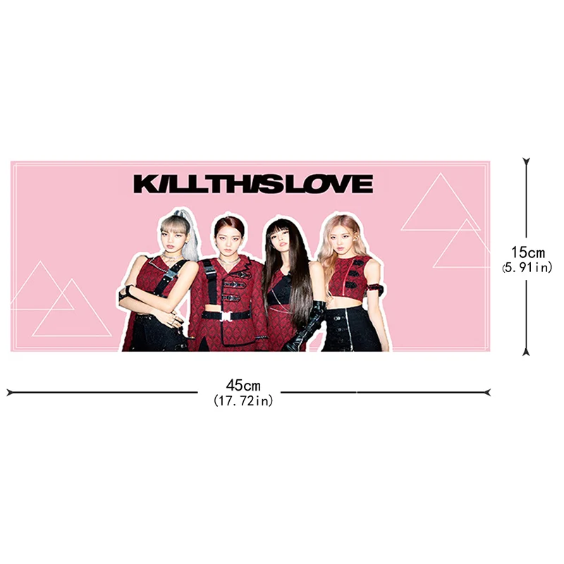 1 шт. Kawaii Blackpink концертная поддержка баннер на руку KILL THIS LOVE альбом ткань повесить плакат Канцелярский набор для фанатов подарок