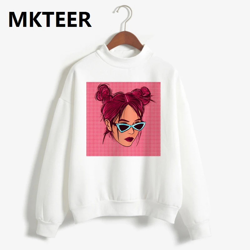 Sudadera Mujer Kawaii Billie Eilish розовый рисунок в стиле поп-арт Зимний пуловер Harajuku женские толстовки свитшоты Женские повседневные пальто