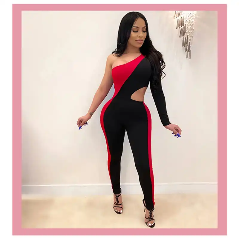 red jumpsuit bodycon