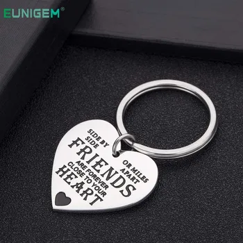 

Best Friend Cute Keychain Friendship Gifts for Women Men Birthday Present for BFF Sisters Keyring Long Distance Gift