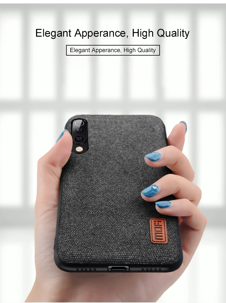 Для Xiaomi mi 9 Pro Global чехол MOFi mi 9 Pro задняя крышка coque capas ткань силиконовый Жесткий бизнес роскошный чехол