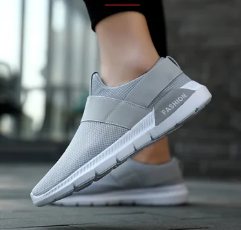 

AQ380 Slip On Men Casual Shoes Men Sneakers spring Running Shoes For Men Lightweight Mesh Shoes Big Sizes 39-47 mocassin homme