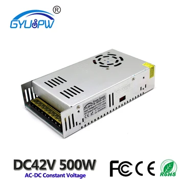 

Small Volume Single Output Switching Power Supply 500W 42V 12A Driver Transformers AC110V 220V TO DC42V SMPS for LED Light CNC