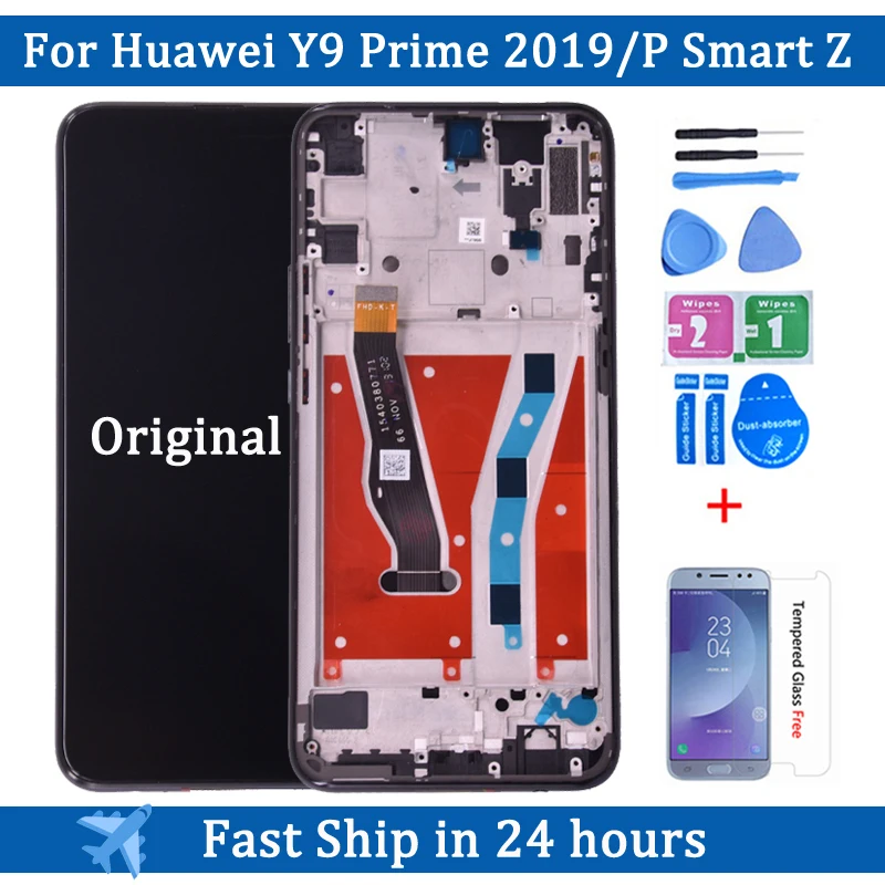 6.59 inch Original For Huawei Y9 Prime 2019 LCD Display Touch Screen Digitizer Assembly with frame P Smart Z lcd | Запчасти для