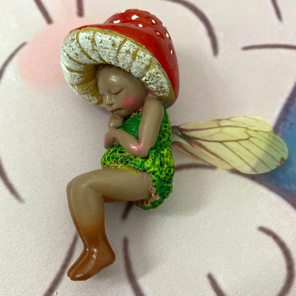 Miniature Fairies Figurines Creative Resin Crafts Cute Landscape Decor for Lawn Fountain Planter Pot home decor accessories | Дом и сад