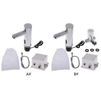

Bathroom Automatic Infrared Sensor Sink Faucet Touchless Basin Water Tap Deck Mounted