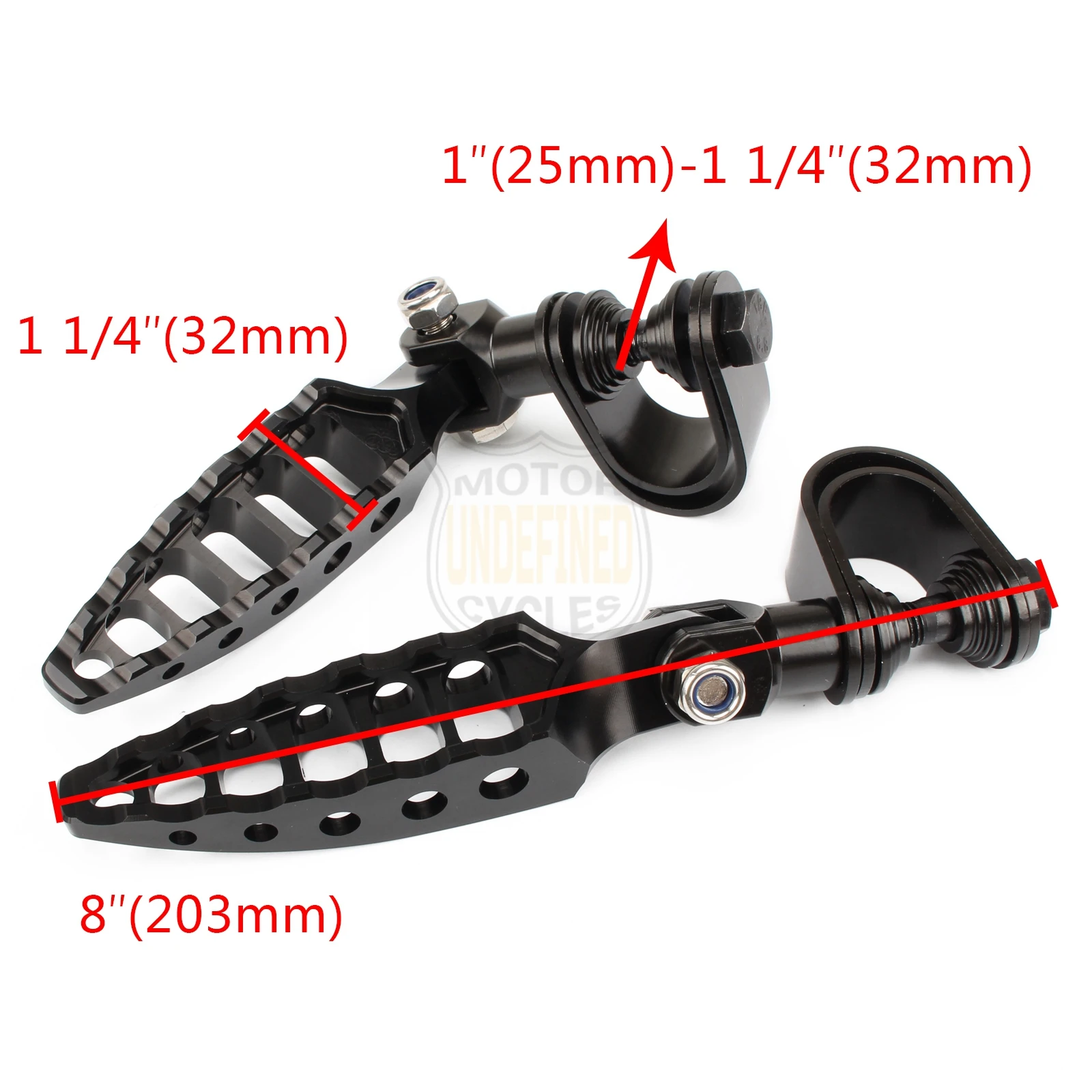 Footpegs com Grampos 25-32mm para Harley Motocicleta Graus Estrada Pegs Guarda Motor Touring Electra Glide Softail Dyna 45 pé 8 touring electra glide softail dyna