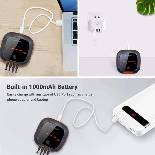 Inkbird Ibt-4Xs Digitális Steak Háztartási Bbq Főzési Hőmérő Húshőmérő Bluetooth A Sütő Dohányzásához Barbecue - Image 4