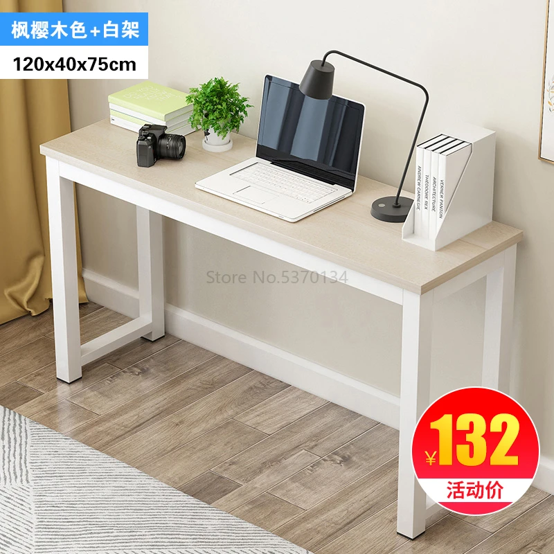 Компьютерный стол, длинный стол, домашний простой узкий стол, стол для спальни, письменный стол, прямоугольный стол - Цвет: Синий