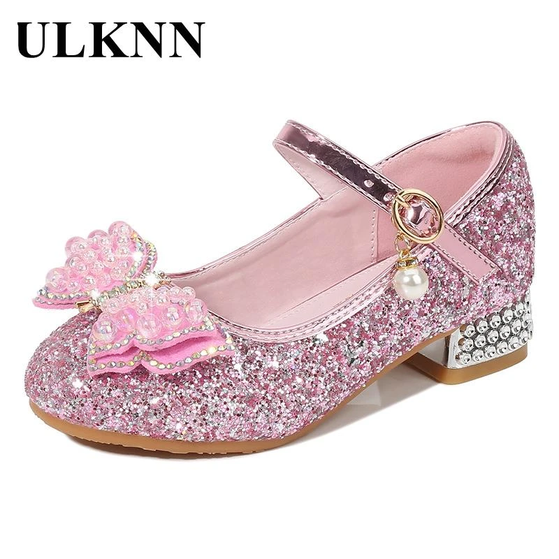 Zapatos de baile princesa para niña, calzado de cuero tacón alto para fiesta para niños, vestido de deshierbe, calzado para caminar escolar para adolescentes de 4 a 16 años| | - AliExpress