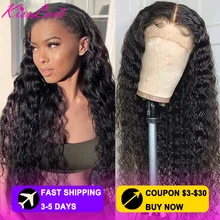 Kiss Love Water Wave 13x4/13x6 Lace Front Human Hair Wigs Pre Plucked For Black Women Remy 250% Density Brazilian Lace Wigs