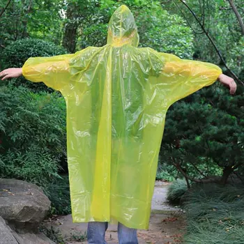 

Rain Coat Hood Unisex Hiking Accessories Mantle Outdoor Cover Colorful Emergency Camping Disposable Poncho Raincoat Cloak