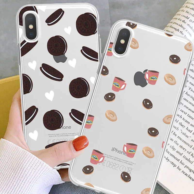 Чехол для телефона с забавной едой десертом шоколадом молоком iPhone XR 6 6S 7 8 Plus X XS MAX