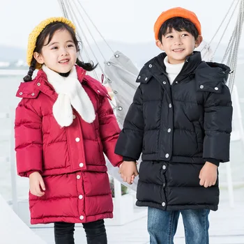 

Children's Winter Coat Boys Hooded Outwear Casual Kids Down Cotton Jacket Snowsuit Warm Parka for Girls TZ533