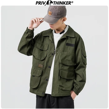 

Privathinker Men New 2020 Spring Japanese Hip Hop Jackets Mens Safari Style Jacket Male Casual Streetwear Pockets Coat Oversize