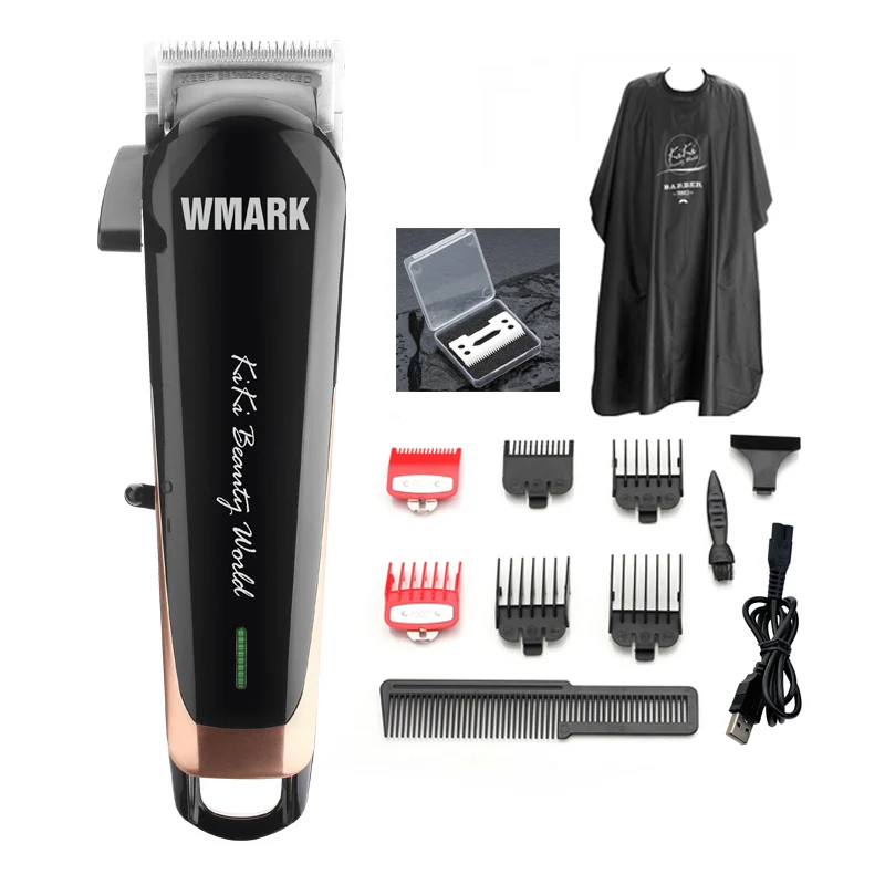 WMARK NG-103, Профессиональная Беспроводная Машинка для стрижки волос, триммер для волос 6500-7000 об/мин, Машинка для стрижки волос, регулируемый режущий рычаг, мощность 10 Вт