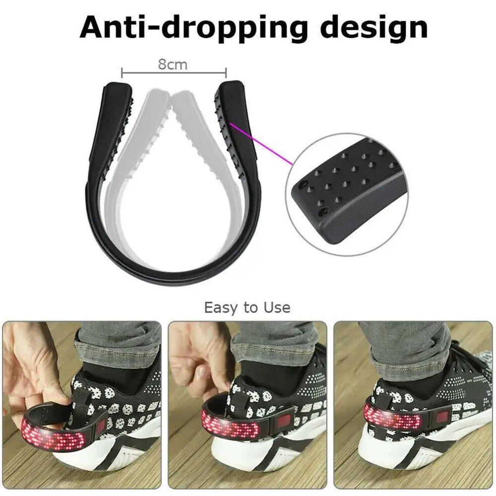 

Magic LED Screen Shoe Clips For Party Dj LED Safety Warning Light Shoes Clip For Night Running Outdoor Sports Luminous Shoe Clip