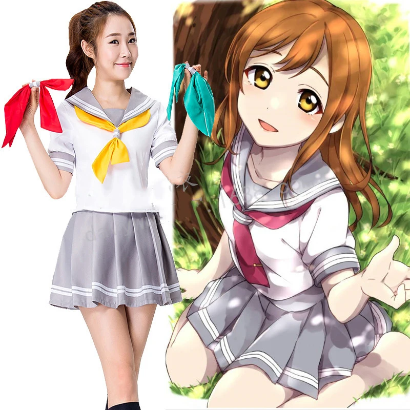 Аниме Love Live Sunshine Aqours Школьная одежда для девочек Карнавальный костюм Takami Chika