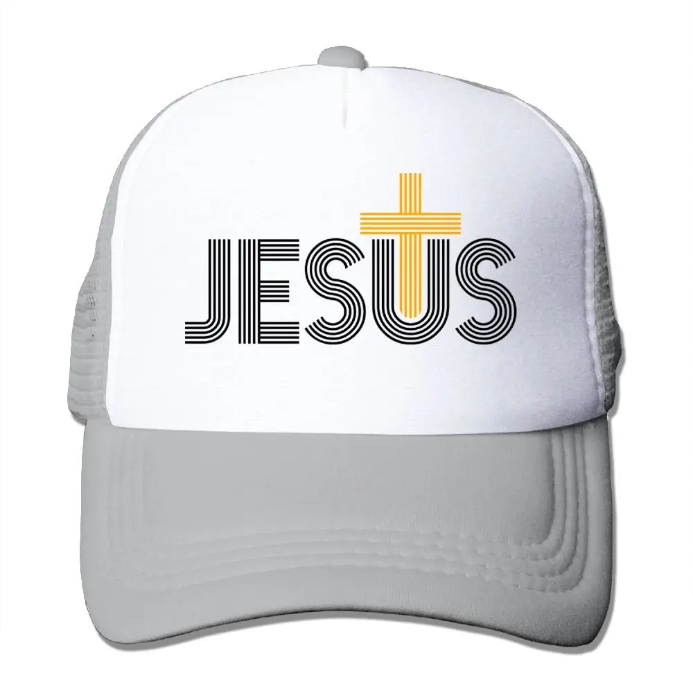 Унисекс бейсболка с регулируемой сеткой с изображением Иисуса христианского креста, кепка для папы грузовика