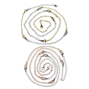 

20 Pcs Necklace Extender Bracelet Extender Extender Chain Set, 4 Gold + 4 Silver & 4 Gold + 4 Silver + 4 Rose Gold