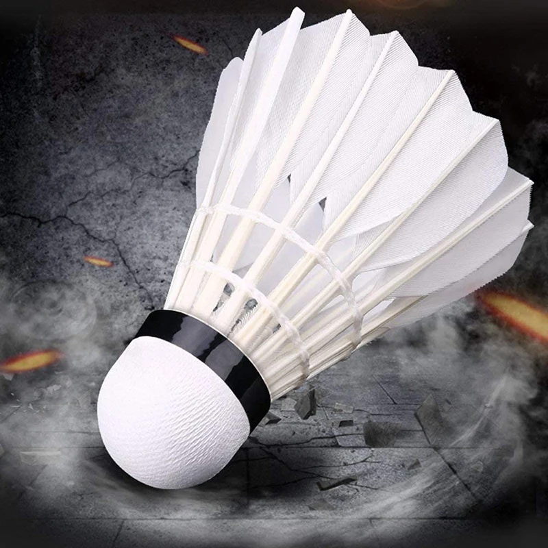 12 Pcs Advanced Badminton Shuttlecocks for Indoor Outdoor Sports Training Badminton Balls with Great Stability and Durability
