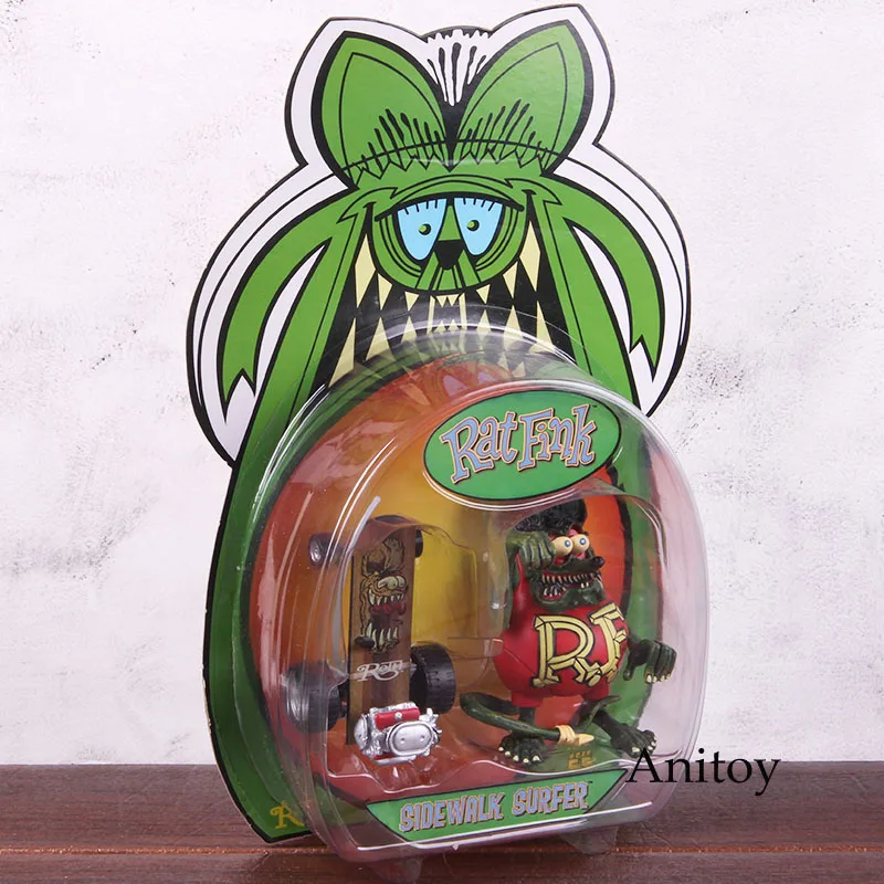 

Hot Toy Rat Fink Figure RatFink Sidewalk Surfer Version Rat Fink Action Figure PVC Collectible Model Toy