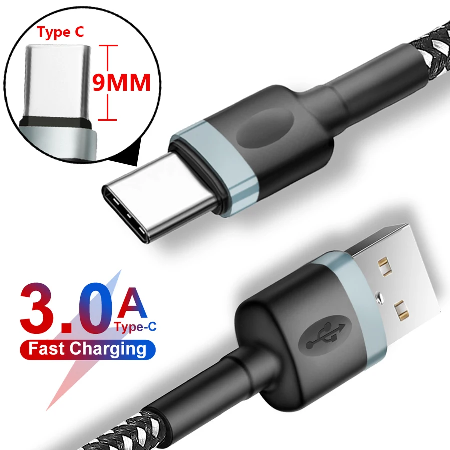Кабель USB Type C длиной 9 мм для быстрой зарядки Blackview BV9800 BV9700 BV9100 BV6300 A80 Pro BV9500 Plus 0 3 м/1 5