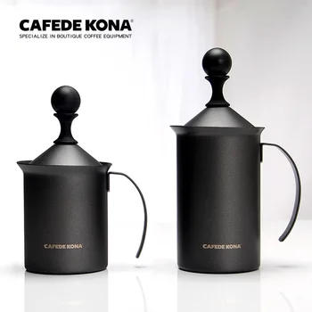 

CAFEDE KONA Teflon Double Milk Frother cappuccino Milk Creamer Milk Foam Mesh Coffee Foamer Creamer Kitchen Applicance