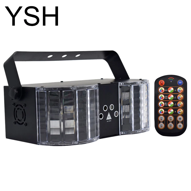 YSH Double Mirror Laser Projector Special Effects Stage Holiday Lights DMX Controller LED Mixed Flashing RGB Colorful For Party