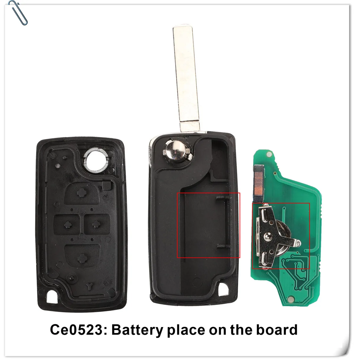 Keyforkess 10x CE0523 CHIEDERE/FSK 433Mhz 4 Bottoni Controllo Fob Chiave A Distanza Per Peugeot 1007 Per Citroen Vibrazione floding C8 VA2/HU82 Lama - H9377e81a5fe1448d819dfdab3f167b6ai