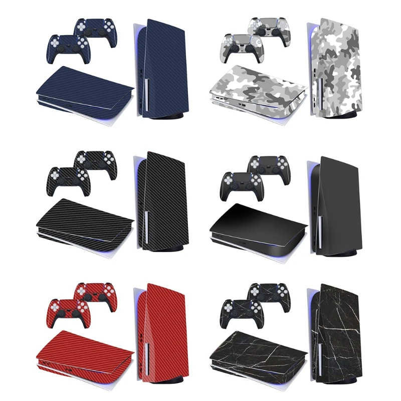Защитная Наклейка PS5 Disc Edition для игровой консоли Playstation5 и 2 контроллера |