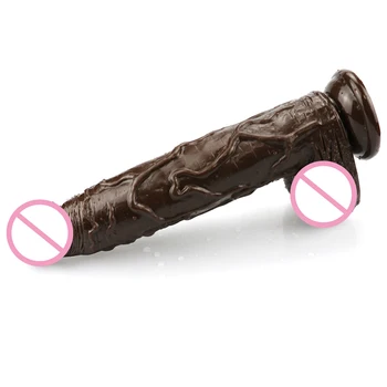 30*5.5 Cm Super Huge Dildo Giant Black Big Dick Anal Butt Large Dong Realistic Penis Female Masturbator Sex Toys for Women 4