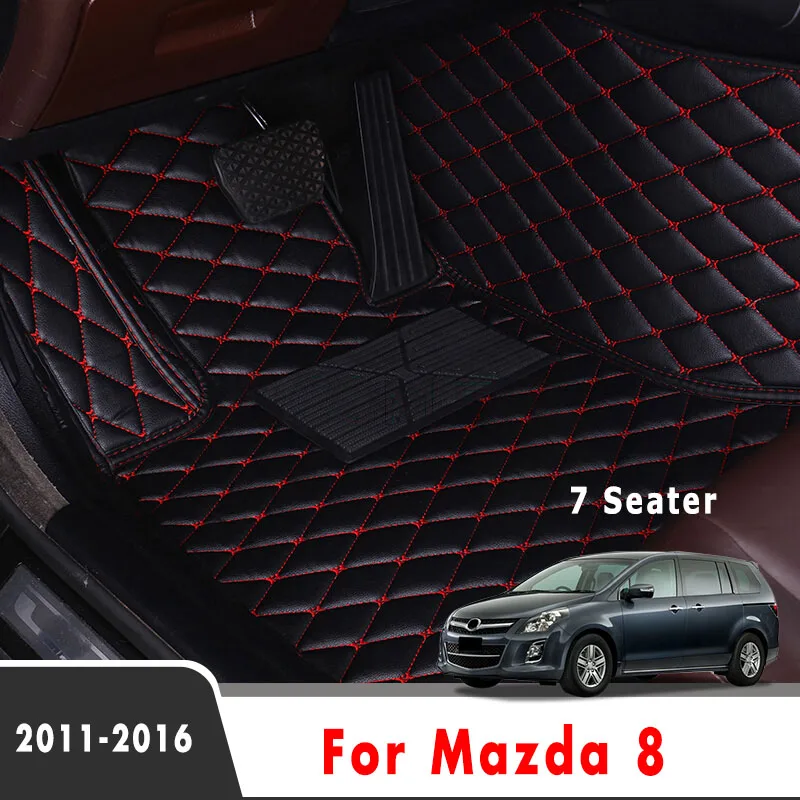LHD автомобильные коврики для Mazda 8 2016 2015 2014 2013 2012 2011 (7 Seater) аксессуары кожаные под