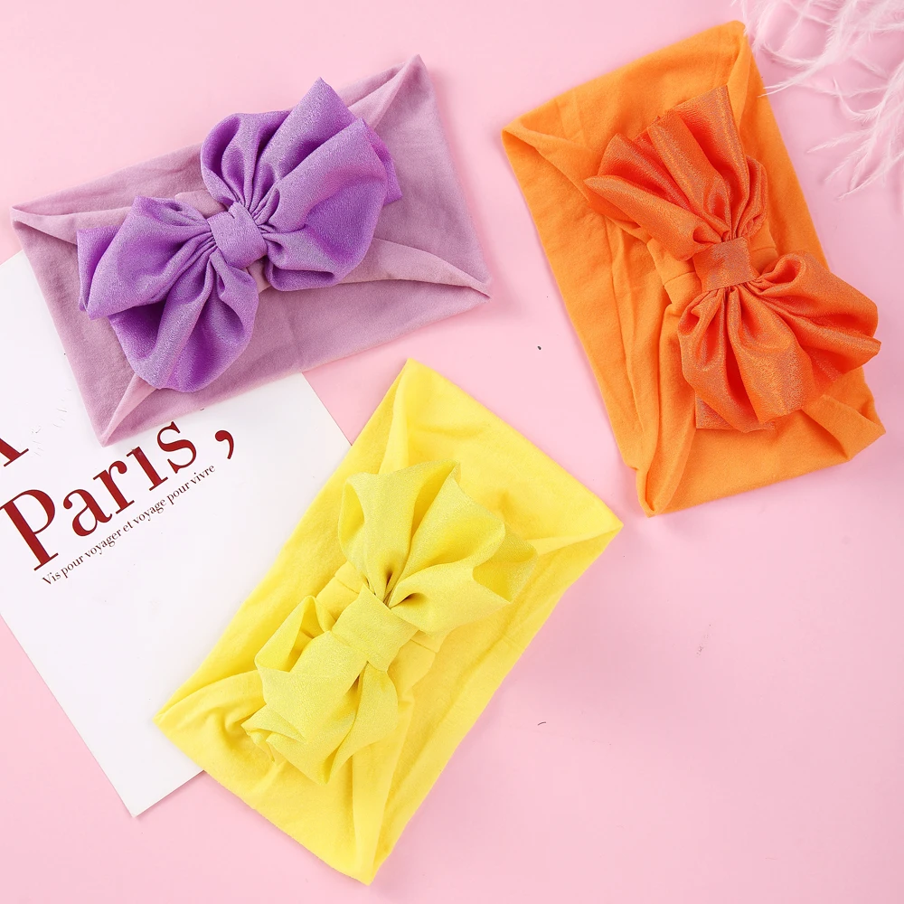 

2020 Brand New Newborn Toddler Baby Girls Head Wrap Colorful Big Bow Knot Turban Headband Hair Accessories Baby Gifts for 0-2Y