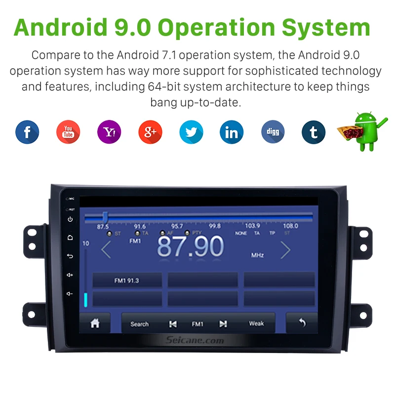 Seicane Android 9 0 2din автомобильный головный блок плеер для 2006 2007 2008 2009 2010 2011 2012 Suzuki SX4