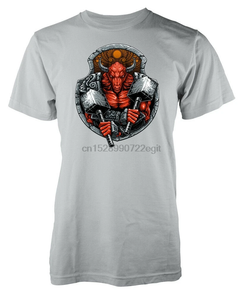 Minotaur футболка для взрослых с изображением существа быка зла Красной легенды |