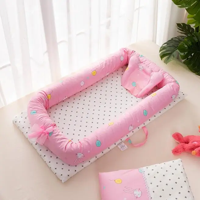 Переносная корзина для сна для новорожденных, детская кроватка, защитный коврик для детей, бамперы, мягкое гнездо с печатью, больше 13 стилей YCQ001 - Цвет: YCQ001I