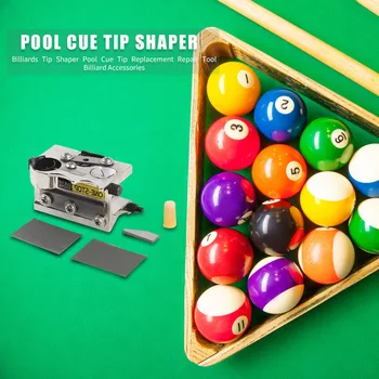 

Silver Billiards Tip Shaper Pool Cue Tip Stainless Steel Multifunctional Replacement Repair Tool Billiard Accessories
