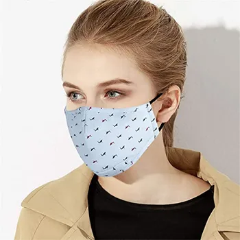 

Print Masks Dustproof Windproof Foggy Haze PM2.5 Mask With 7PC Mask Gasket Face Mask Gasket Unisex Masks mascaras faciais gripe