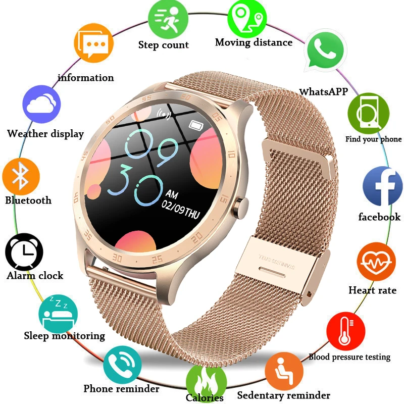 

LIGE Men and Women Smart heart rate Blood Pressure Waterproof watch