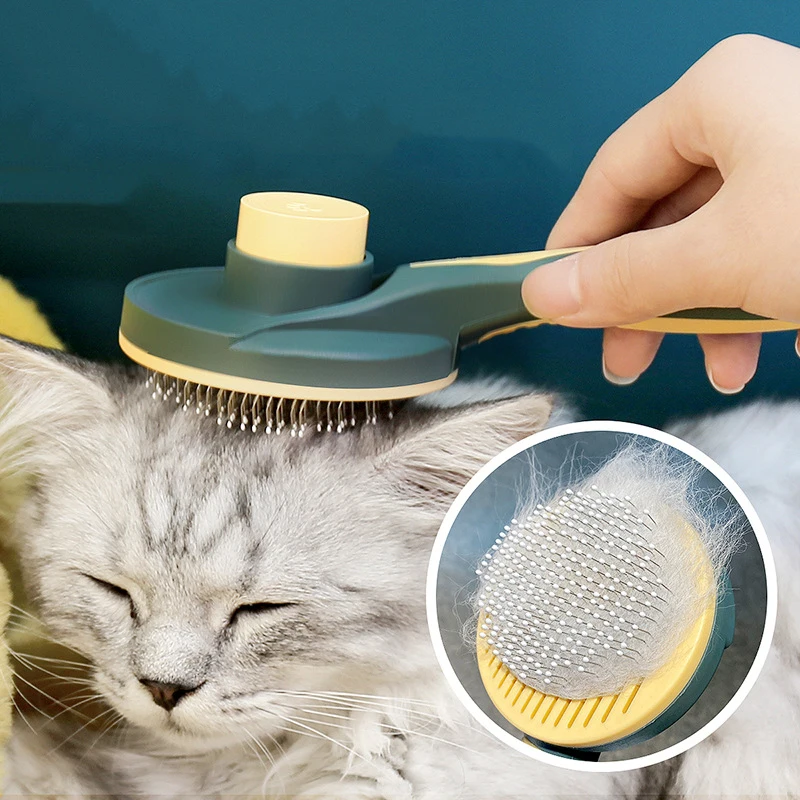 Cat Brush Self Cleaning Slicker Pet Dog Brush For Cats Grooming Tool