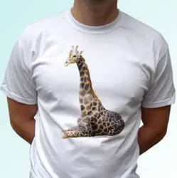 Уличная белая футболка с жирафом футболка с животным дизайном Мужские размеры Xxxtentacion Harajuku странные вещи