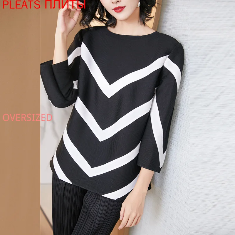 Miyake Pleated Underlay Women's New Stripe