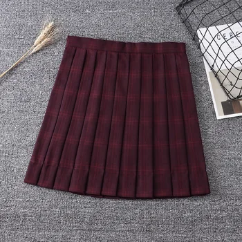 

2019 Women's Harajuku High Waist Skirt College Style Pleated Plaid Student Skirt Bowtie Female Japanese Kawaii Skirts For Women