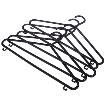 

1/10pcs Black Adult Clothing Hanger Plastic Hangers Household Clothes Dress Organizer Dry Clothes Hanging Rack