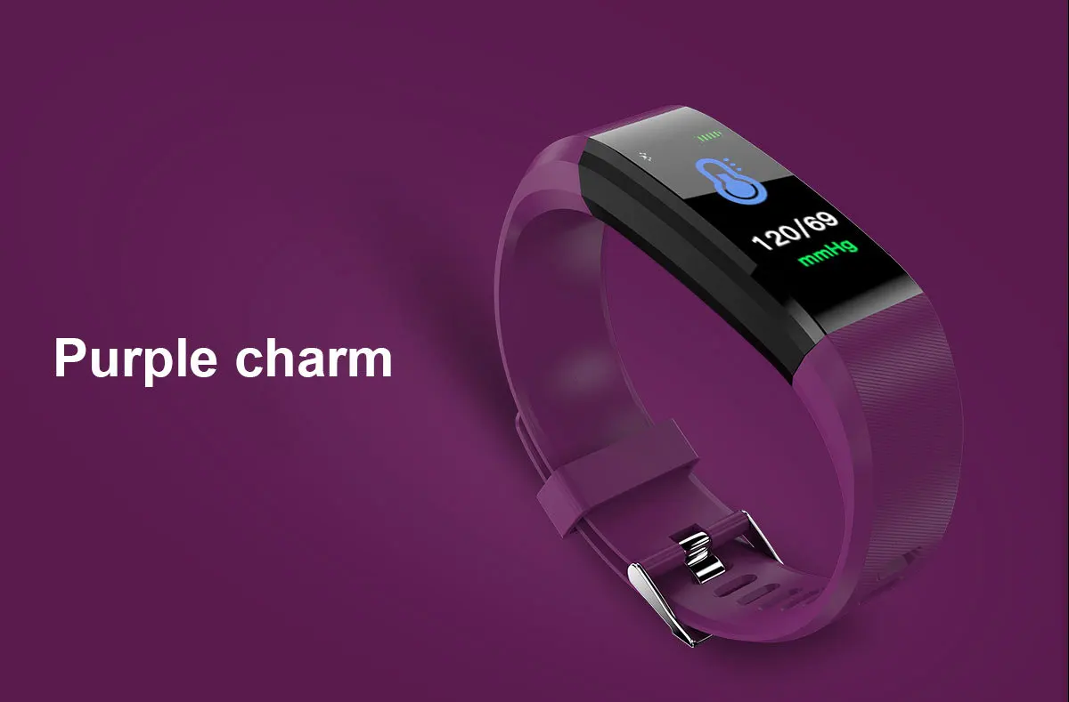 HSXDWD 115 Plus Smart Wristband Bluetooth-compatible Smart Watch Heart Rate Monitor Fitness Tracker Bracelet Waterproof 