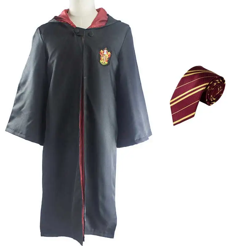 Для мужчин, женщин, девочек и мальчиков, Gryffindor Ravenclaw Hufflepuff Slytherin Robe, Детский костюм для взрослых, костюм для Хэллоуина, костюм Поттера - Цвет: Set C 1