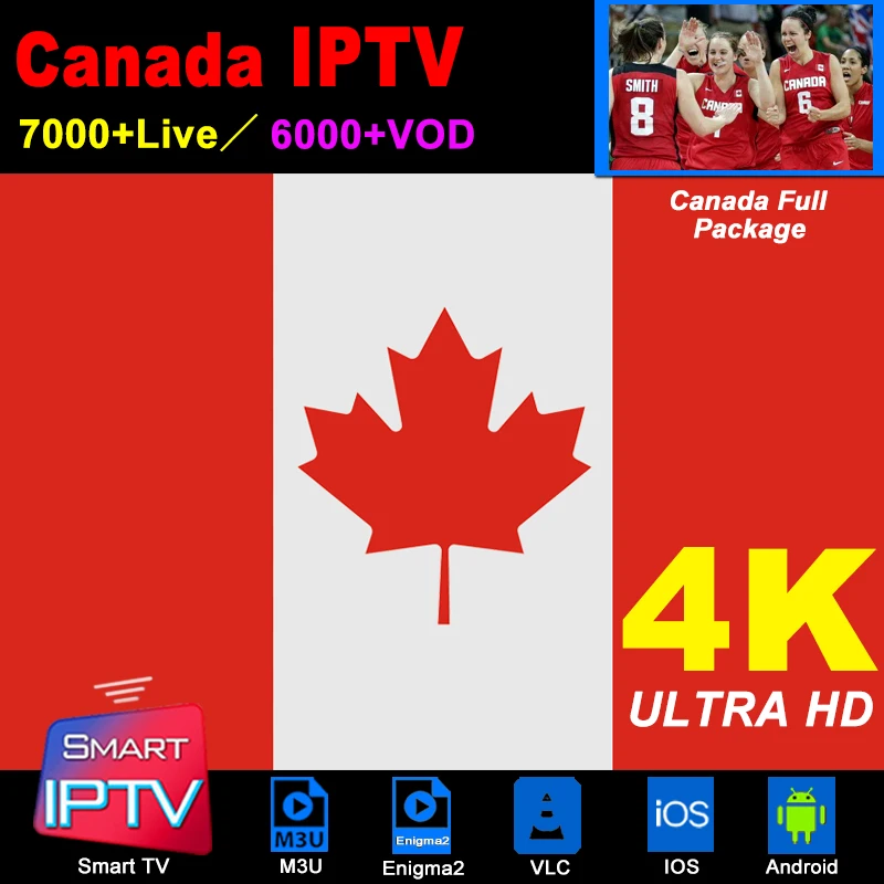Канада IP tv подписка M3U Abonnement IP tv Франция Испания Германия США Италия Португалия Android samsung Smart tv LG MAG BOX Enigma2