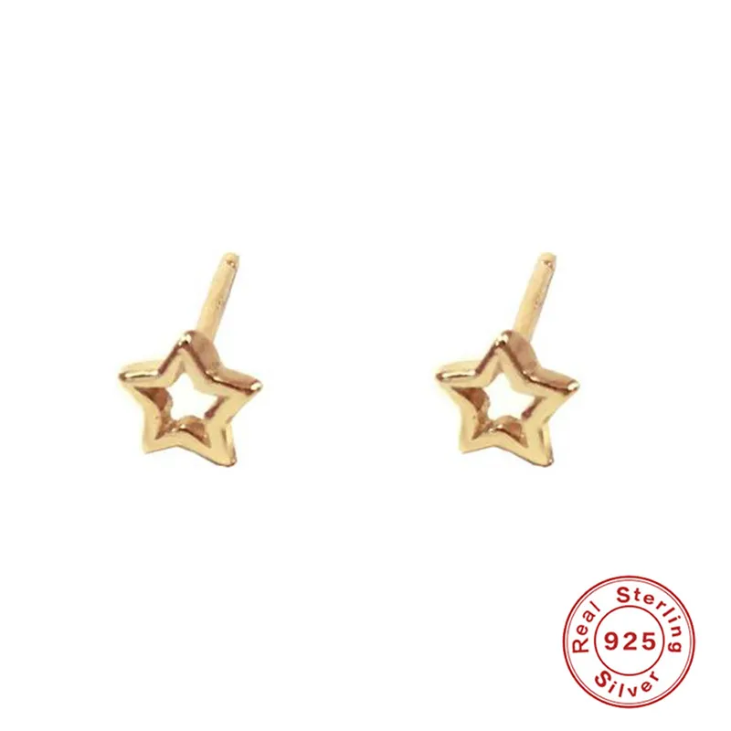 925 пробы серебряные серьги для женщин звезда серьги формы для девочек хряща уха костяные серьги женский хрящ звезда aretes R5